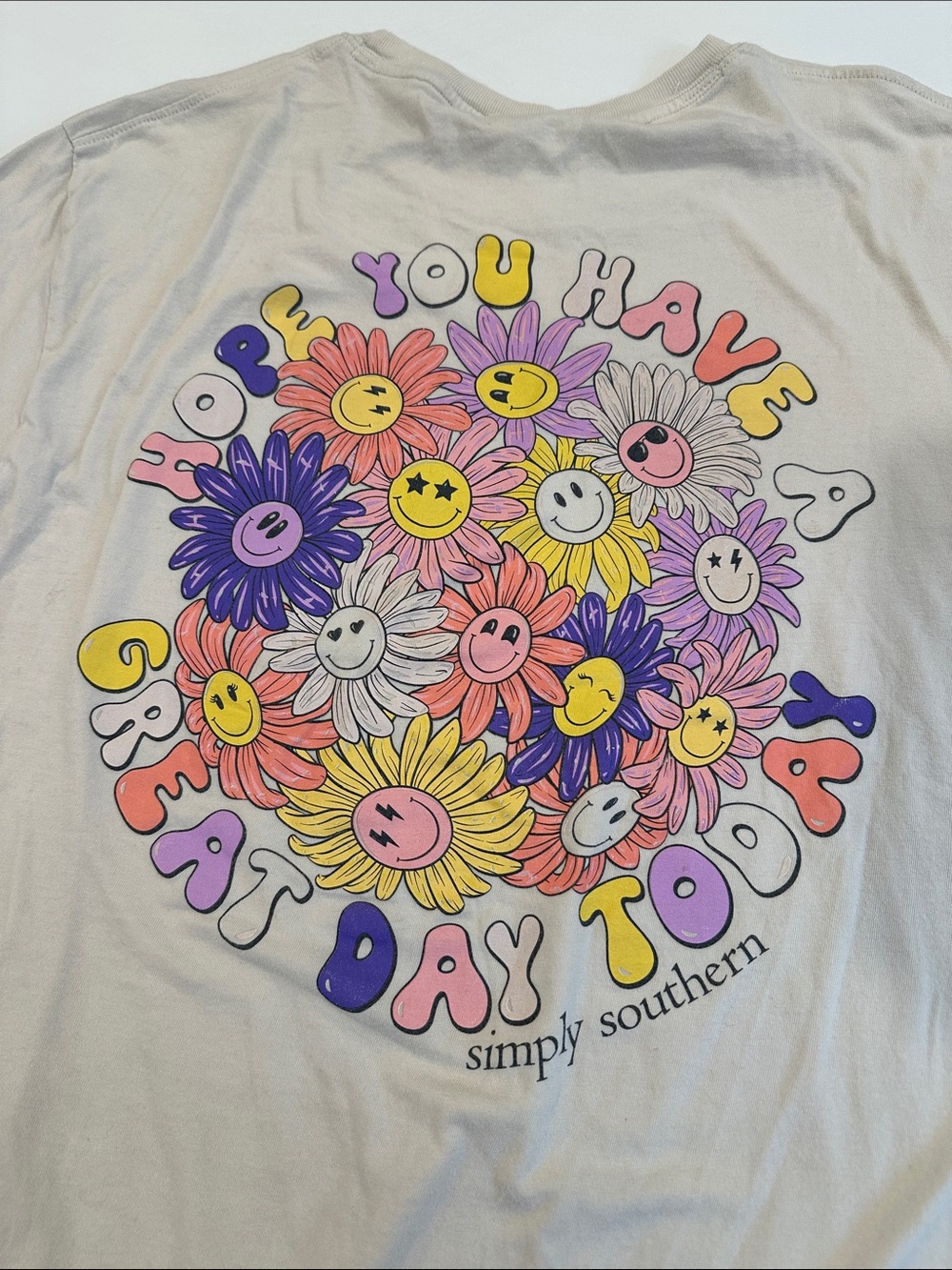 Simply Southern Hope You Have A Great Day Today Graphic Tee Crea Medium